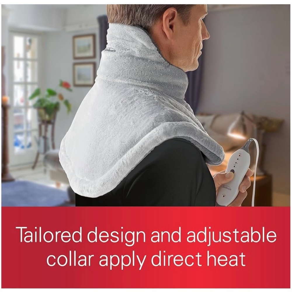 Sunbeam Contoured Heating Pad for Neck & Shoulder Pain Relief - Picture 5 of 8
